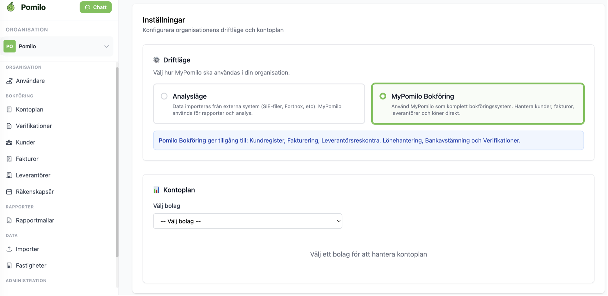 Admin-panelen