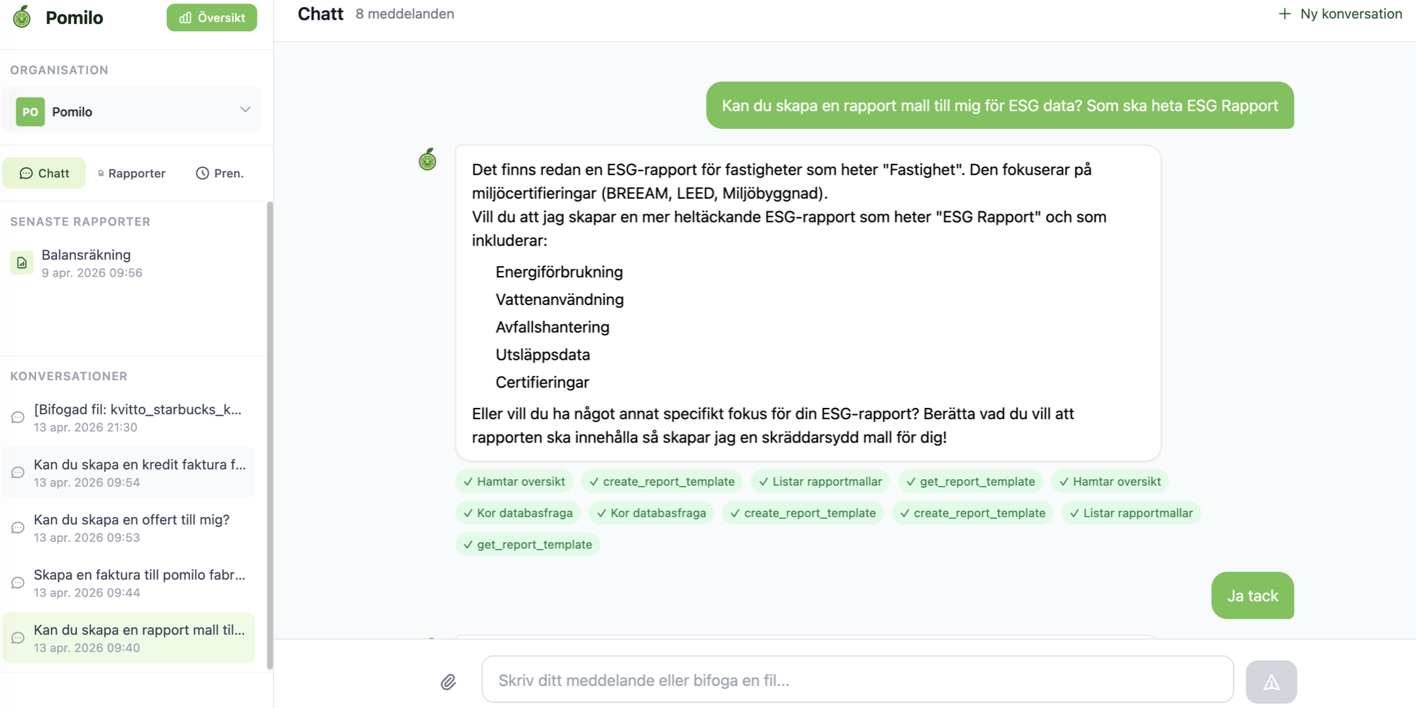 Egna rapportmallar